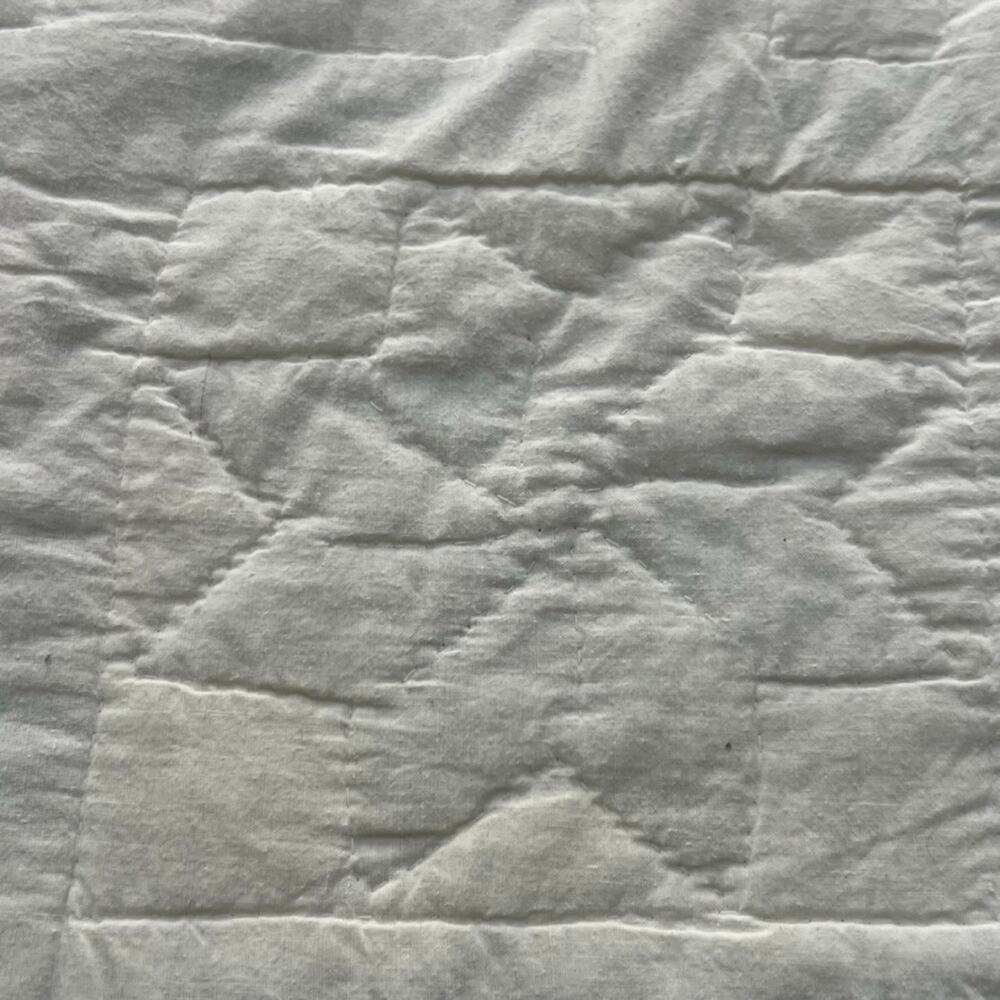 Vintage Americana Handmade Quilt 95 x 98 in Patriotic Cabin Star Patchwork - Picture 16 of 16